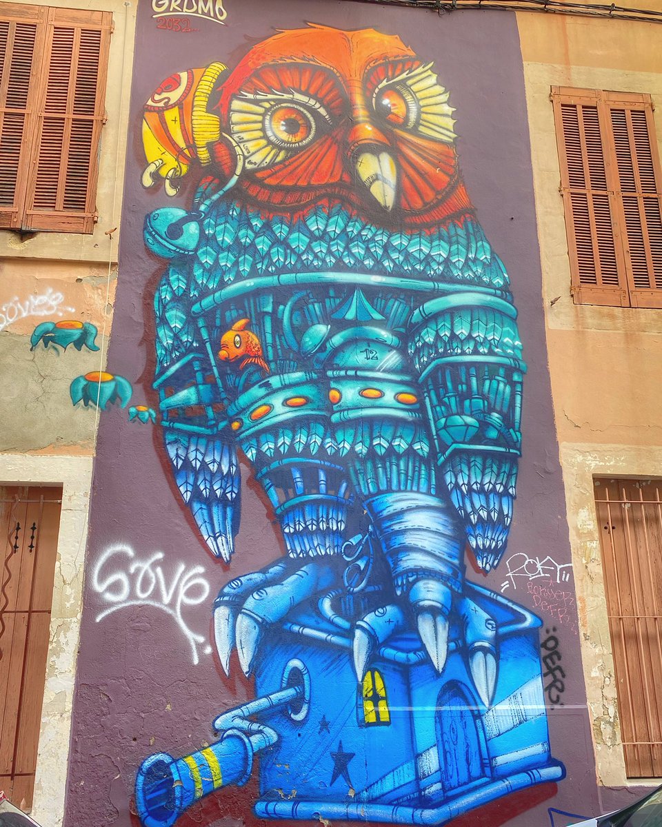 HunterStreetart's tweet photo. [#streetartnimes / 📸 NOVEMBRE 2021] Artwork by @grumo12, découvert à #nimes et créé dans le cadre de l'Expo de OUF 2019 (#8) !
#grumo #grumo12 #streetart #expodeouf #lespotnimes #graffiti https://t.co/h0ivlWHpZ8