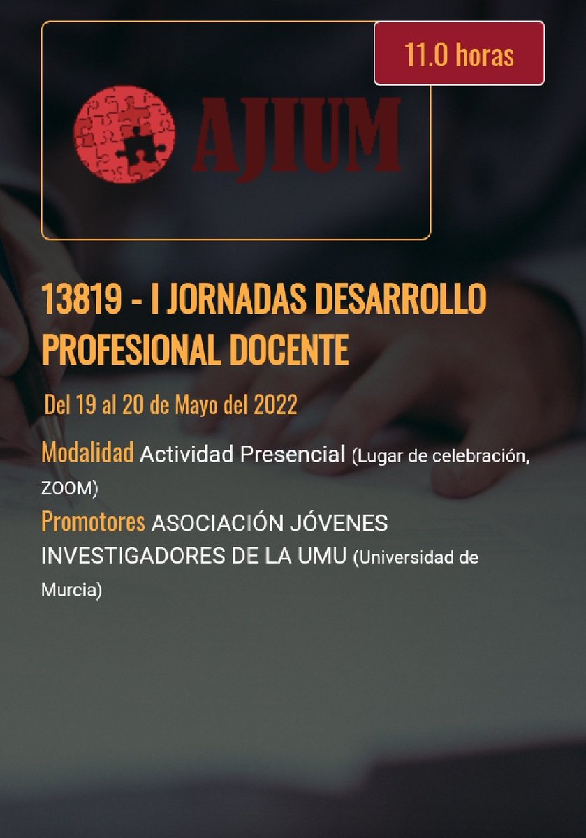 Asociación de Jóvenes Investigadores UMU tweet media