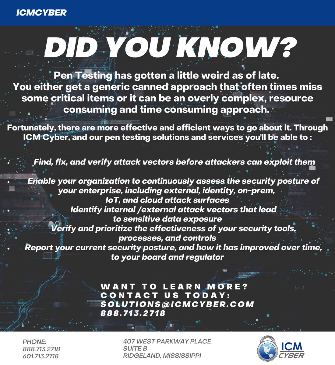ICMCYBER1's tweet photo. Pen Testing is for you! #CyberSecurity https://t.co/dTG4q3z9ua