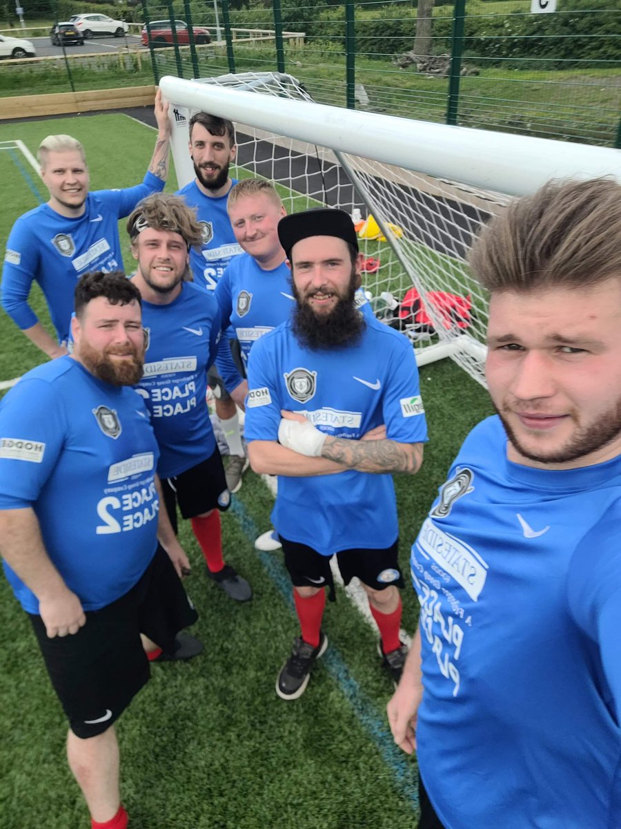 Place2placeFC's tweet photo. Always Proud to see the teams in Wigan doing what they are doing but it did take my breath a little, in a nice way this evening to see this picture to see we have inspired this group in Lichfield now aswell. Top Job Lads #BuildingSupportNetworks #MentalHealth #UK #Place2Place https://t.co/ny9lgOEzJ3