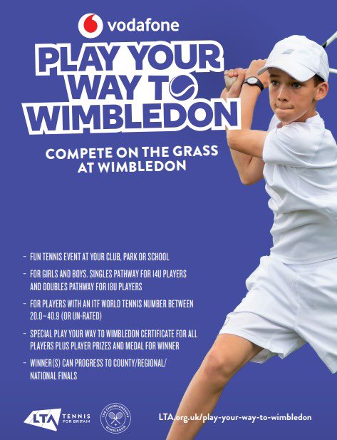 @oldwiltennis PYWTW event! Sunday 22nd May. They are looking for at least one more entrant pair in the doubles – the age limit for doubles goes up to 18. 🎾

Send us a dm or link in our bio to find out more! 

#tennismatches #tournament #summer #tennis #tennistournament