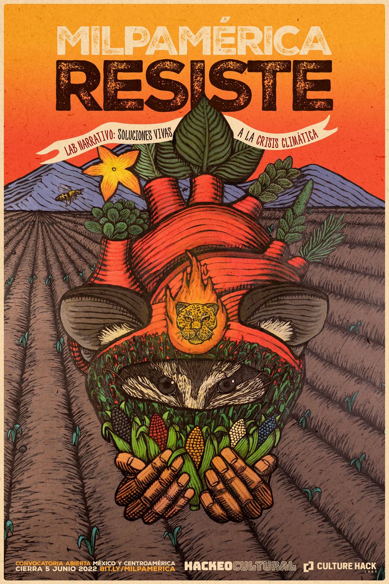 🔥 MILPAMÉRICA RESISTE 🔥

❤️ Convocamos a personas indígenas, afrodescendientes y comunidades diversas a sumarse al laboratorio de Hackeo Cultural para sembrar narrativas en defensa de la vida y del territorio. 

Bit.ly/Milpamerica más info 🧵