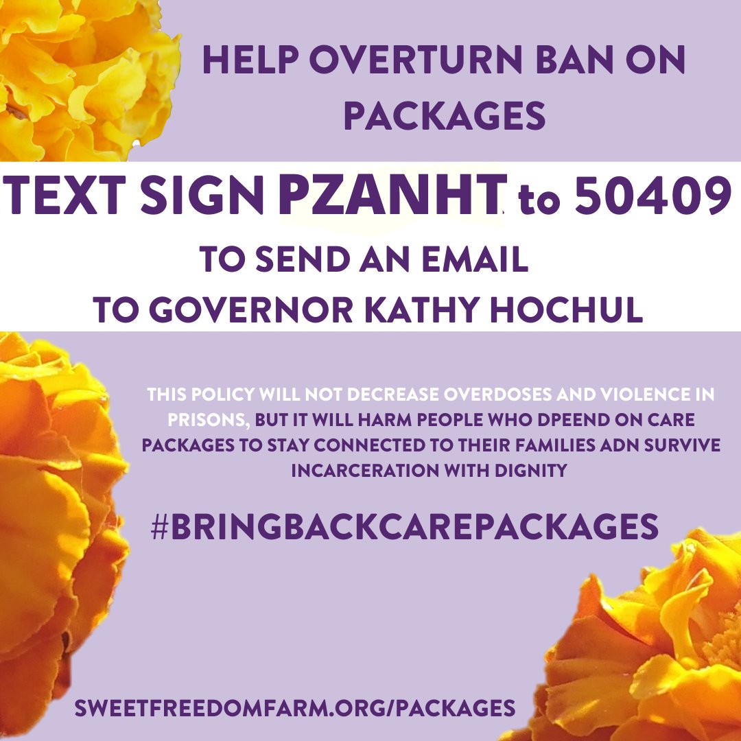 We're being blocked from getting food into prisons!