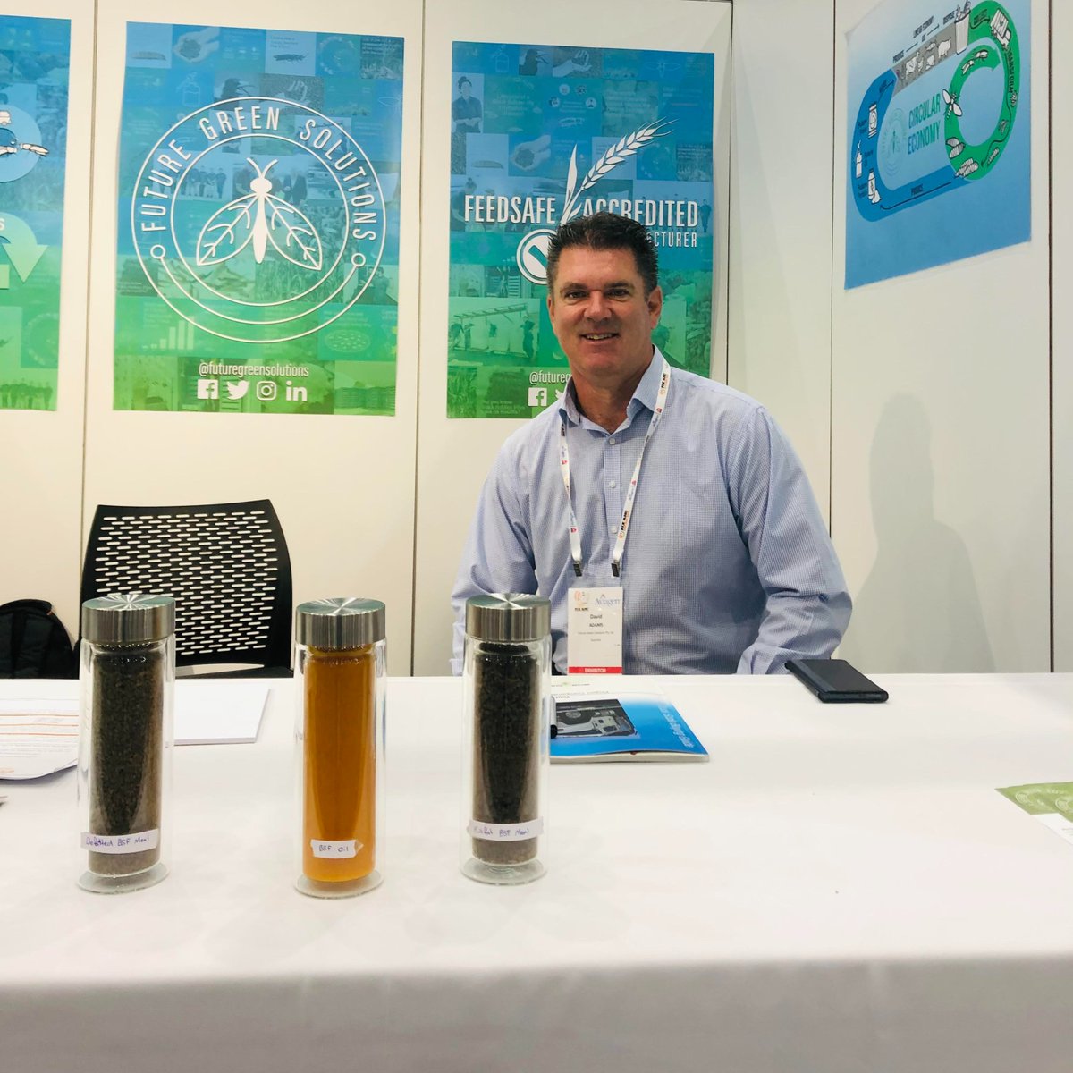 Arvela_BSF's tweet photo. We are at the @pixamc conference in Queensland @GCCEC this week! Come and visit us at stall 122 to chat all things Black Soldier Fly! @AusInsect #PIXAMC #IPAA #FeedSafe #futurefood #FGSFutureProtein #FGSFutureOil #Feedforthought #BlackSoldierFly #FutureGreenSolutions https://t.co/rbNNAXCZlY