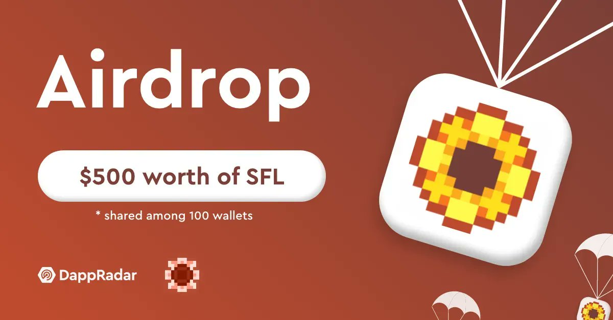 DappRadar's tweet image. 🔥 Hello Family, don't forget to signup for the exclusive $SFL airdrop; @0xSunflowerLand

If you'd like to win some $SFL tokens, sign up now and don't delay

➡️ Link: dappradar.com/hub/airdrops/84

#Giveaway #DeFi