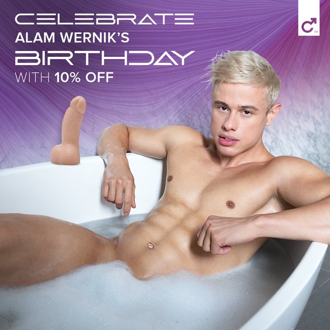Celebrate the birthday of @wernikalam all month long with 10% off his Fleshjack and dildo! Only at https://t