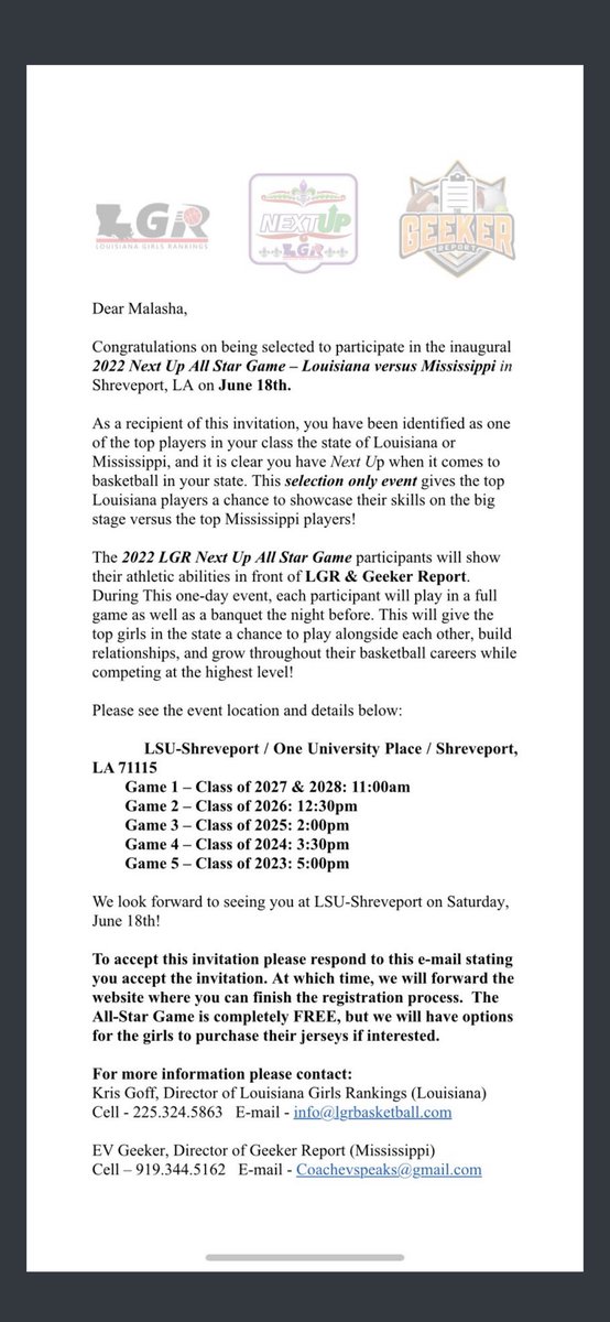 malashaaa_'s tweet photo. Extremely Blessed To Be Able To Represent Mississippi In The Mississippi vs. Louisiana All-Star Game, All Glory To God Without Him This Wouldn’t Be Possible ❤️. Shoutout To My Mom For Always Being On Top Of Things, I Love You Mom!! @Tiana_Faulkner_ @evgeeker https://t.co/PkibBIqyfi