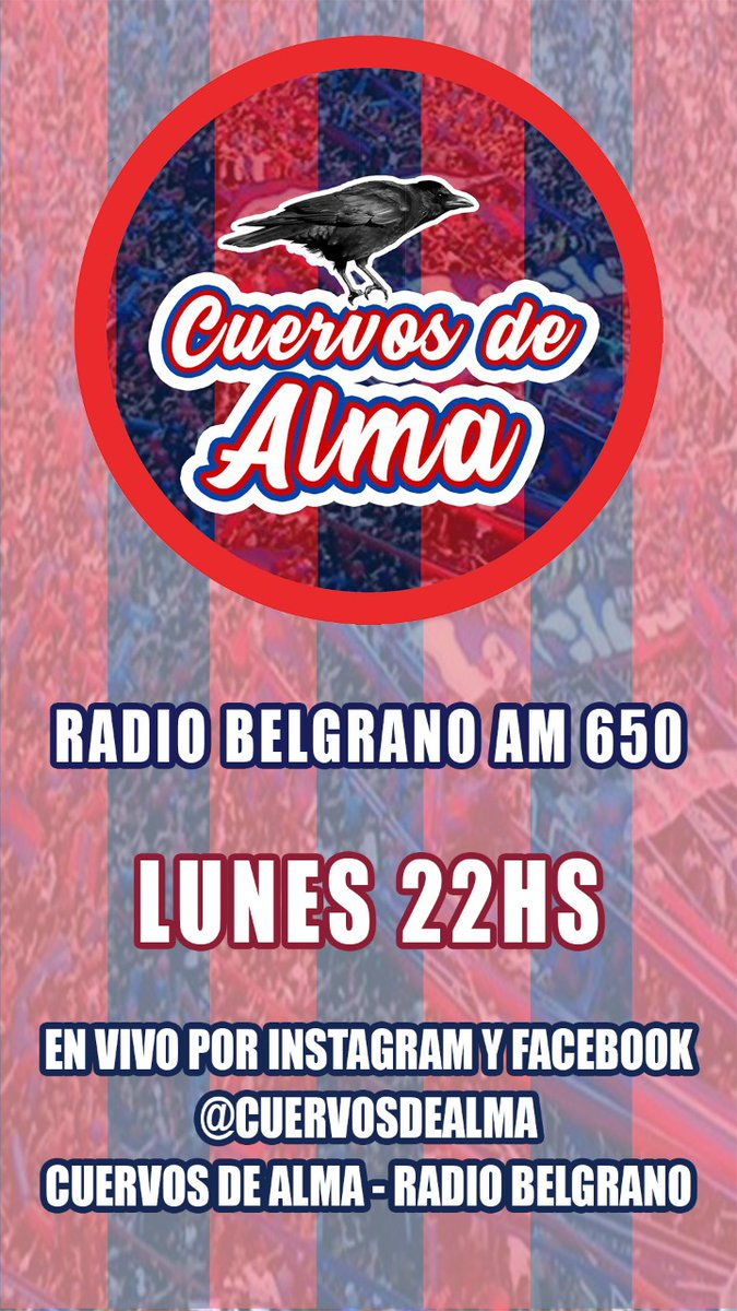 CuervosAlma's tweet photo. Noche de @CuervosAlma sintoniza AM 650 o por nuestras redes cuervosdealma  
 @marianosantagat
@cuervodealmanoe 
@SanLorenzo
#sanlorenzo 
#mediospartidarios https://t.co/SLhort0YAD