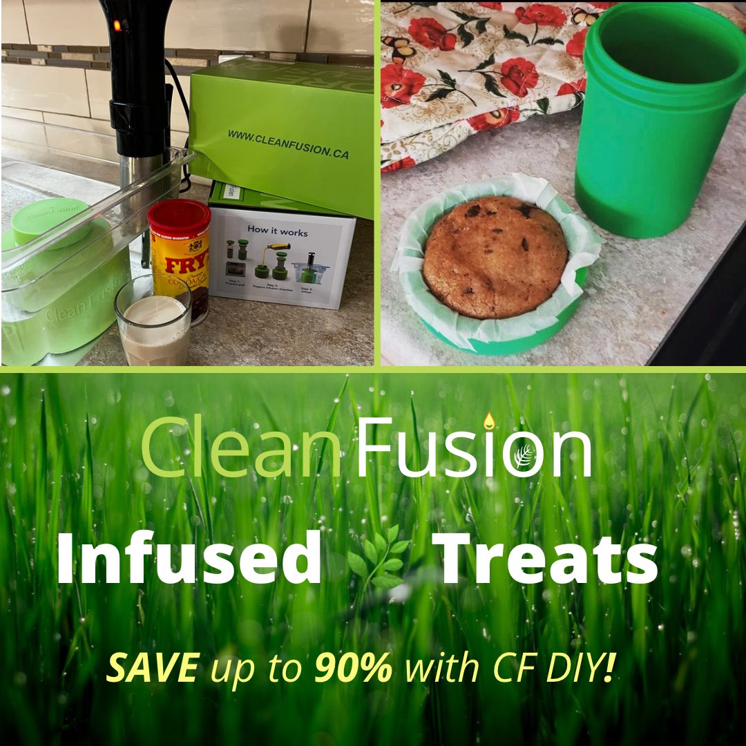 CleanFusionDIY's tweet photo. You’ll SAVE up to 90% over dispensary prices by infusing at home with @CleanFusionDIY!

Enjoy DELICIOUS and POTENT 🌿 hot chocolate, baked treats, gummies - and LOTS more!

☘️ https://t.co/HntHpi8KH9 ☘️

#DrinkYourHerbs ❣️ #SnacksOverSmoke https://t.co/CA54FpXvus