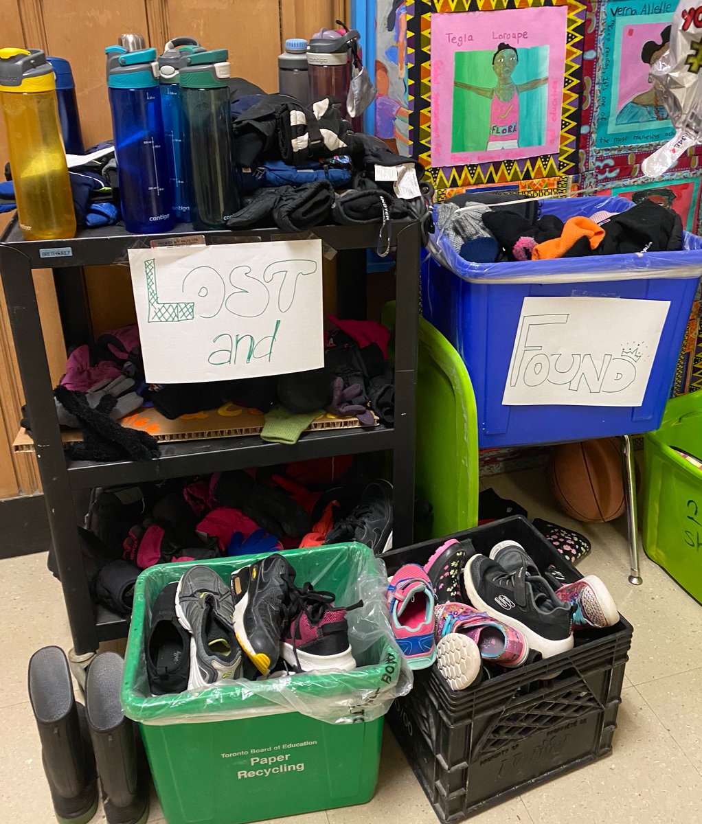 Tdsb_WestPrep's tweet photo. Can you help bring some of these lonesome items home? 😀

Our #LostFound items need to be #Reunited with their families. 

If they do not find a home, we can help by donating them to a local charity. https://t.co/8uJ3R5LoQK