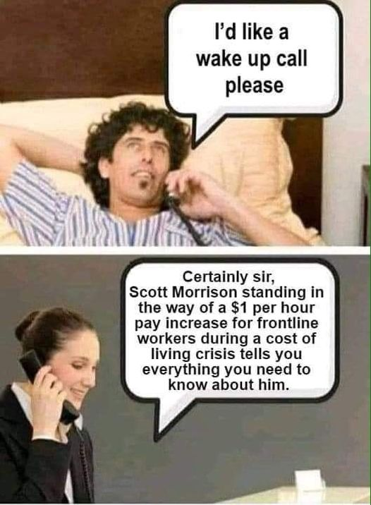 BazzaCC's tweet image. A wake up call for OZ.  
#ScottyTheCompletePsycho  #LNPliarsCrooksThieves