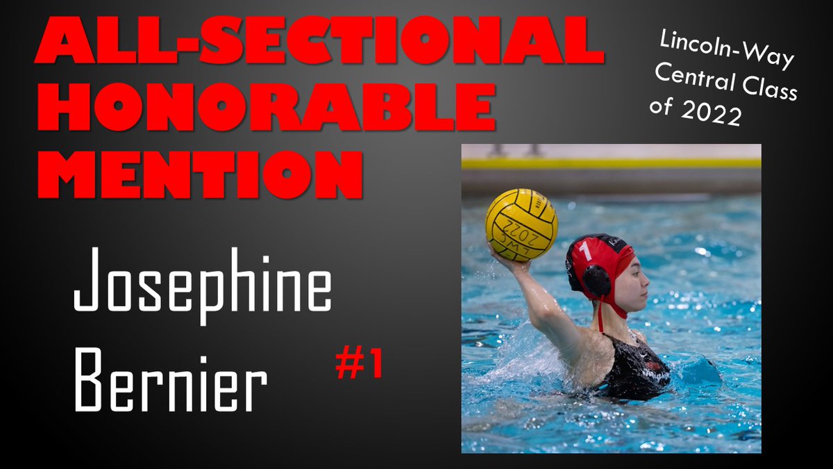 Congratulations to Josephine Bernier named All-Sectional Honorable Mention! Well deserved Jo!