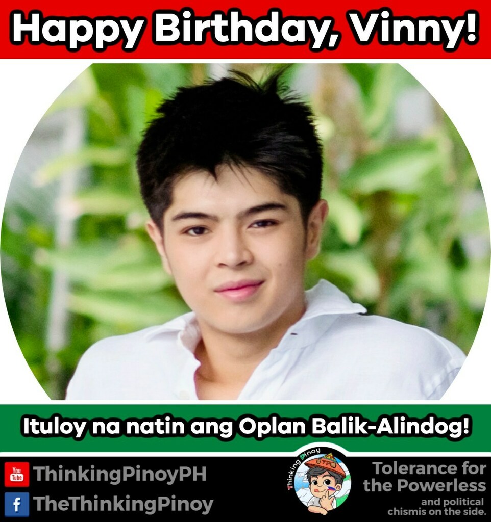 Dear Vinny,

Happy Birthday!

Ang taba na nating dalawa. Ituloy na ang Oplan Balik-Alindog!

Love,

Your Self-appointed Fairy Godmother ift.tt/g0OPVNu