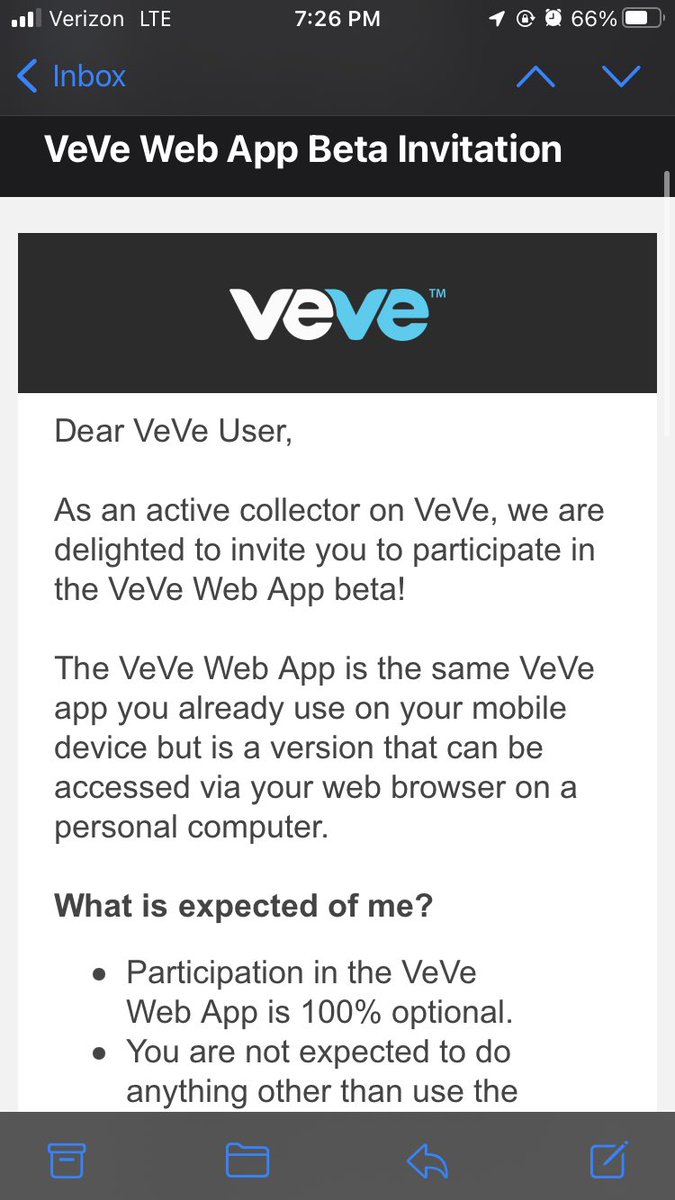 SaggeeDot's tweet photo. @veve_official I got a web beta invite from email address: news@veve.me
Is this real or fake? https://t.co/7hbD0V5VNz