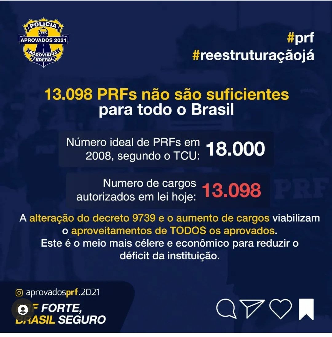 MarianocostaPRF's tweet photo. @aprovadosprf21 @CiroNogueira @jairbolsonaro @MinEconomia A REESTRUTURAÇÃO é fundamental e necessária para ajudar o país. @MinEconomia
@jairbolsonaro
@andersongtorres
@ciro_nogueira
#SóFaltaAEconomia
#ConvocaT2PRF
#ConvocaTodosPRF
#ReestruturaçãoJá
#NAOaoDecreto9739 https://t.co/76vvCRj7il