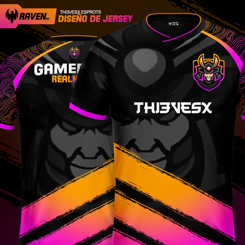 RavenInkx's tweet photo. PRESENTAMOS EL NUEVO DISEÑO DE JERSEY DEL EQUIPO  @Thi3vesXesports  🔥👕

PRODUCIDO POR  
@RavenInkMX_

🛍: https://t.co/dTGLpOJk4l https://t.co/l8qRctReeJ