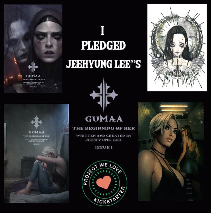 tale_fisherman's tweet photo. I pledged on @kickstarter @jeehyunglee GUMAA: The Beginning of Her. YOU SHOULD TOO!!! @gumaaofficial #kickstartercomics #kickstarter #gumaaher #indiecomics @CBR #comicbooks #igcomics #cbsi #igcomicbookfamily #horrorcomics @SOZOMAIKA @peachmomoko60 https://t.co/ZnxZ0kj3GR