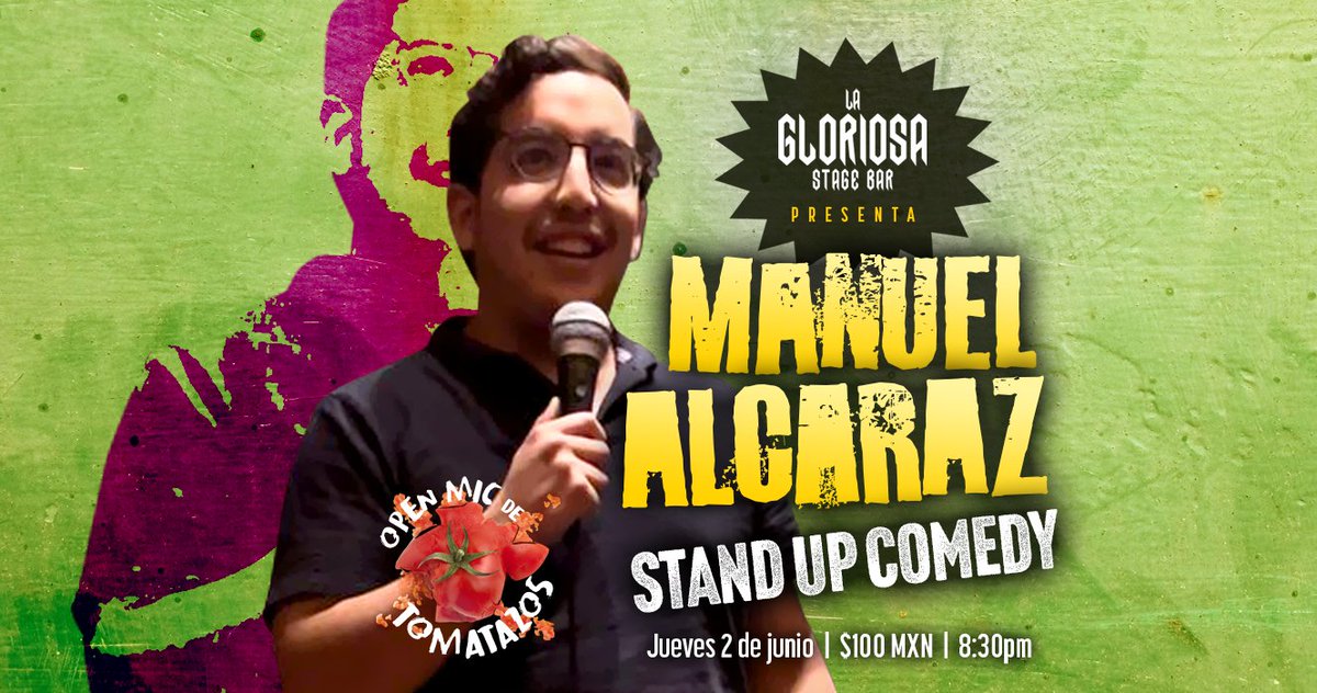 ShiloComedy's tweet photo. Ríete con Manuel Alcaraz y su show de #standup acompañado de @PilyLopez_ y @eltabinni  

Tomatazos despues del show! 

Jueves 2 de junio 

La Gloriosa
8:30pm 
$100 MXN  

Info https://t.co/GOEOgzxkxo 

@shilocomedy 

#standup #comedia #risas #findesemana #hermosillo #cerveza https://t.co/7yRxwYC5rk