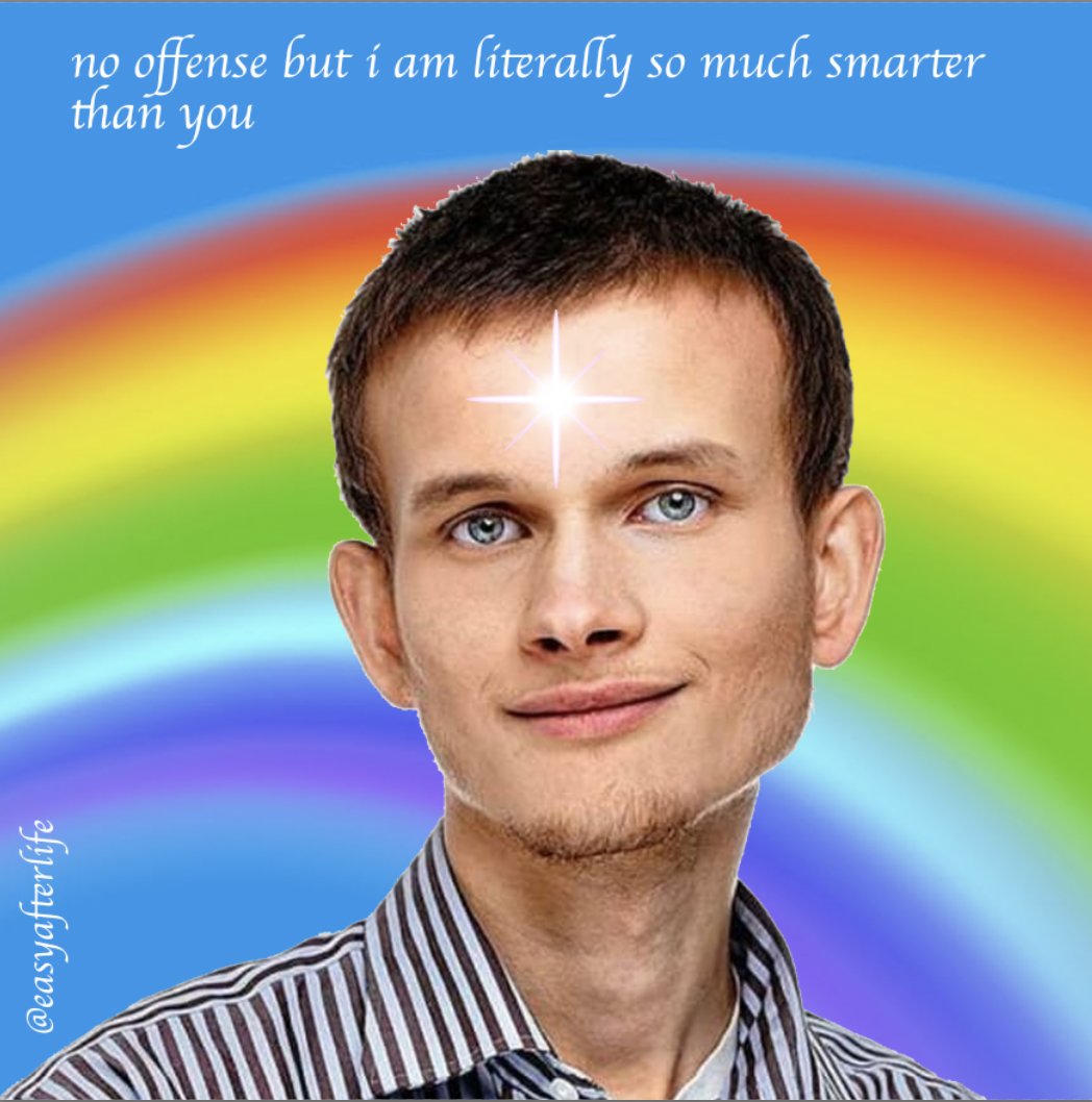 EasyAfterlife's tweet photo. @VitalikButerin #Cryptomemes hehehehhe https://t.co/BL8CHbCQGN