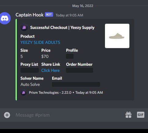 WPumbaa's tweet photo. Ty @notify as always for the info.

Bots: @wrathsoftware @TohruAIO_ @PrismAIO 

Proxies: @PorterProxies @VantaProxies 

Only captchas needed: @NotifyAccounts https://t.co/NDsta0gJTe