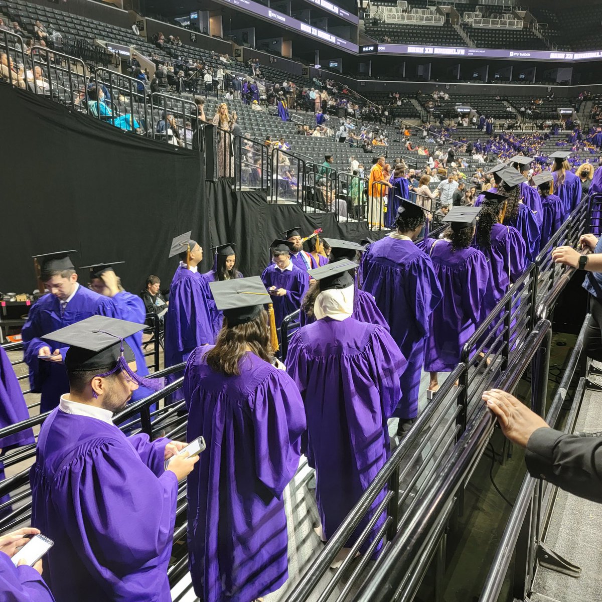 nyutandon's tweet photo. #Classof2021 getting their time to walk the stage @barclayscenter for a long but celebratory 167th commencement #NYUTandonMade https://t.co/2kodxfv82E