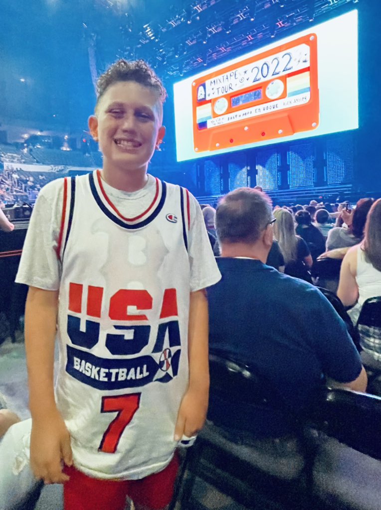 In May 1990 I went to my very first concert - New Kids On The Block. Fast forward 32 years and now in May 2022 Tripp is going to his very first concert…New Kids On The Block! How sweet of my boy to want to come with me tonight! ❤️ #nkotbmixtapetour  <a href="/DonnieWahlberg/">Donnie Wahlberg</a> <a href="/joeymcintyre/">Joey McIntyre</a>