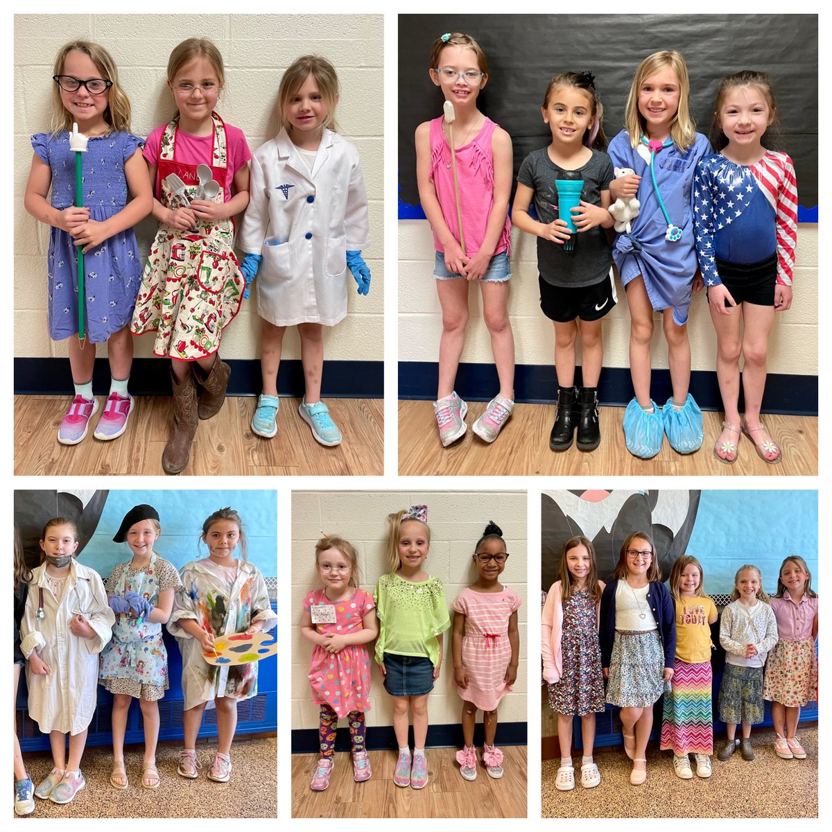 bcsmason's tweet photo. Last week was our “One School, One Book” Spirit Week and our kids looked awesome! Here are some highlights! [Mismatched, Animal &amp; Animal Print, Workforce Weds (When I grow up…), and Black &amp; White Skunk Day]🦨📚💙#osob #aboycalledbat #brunswickPRIDE https://t.co/HIHYWv9uZ9