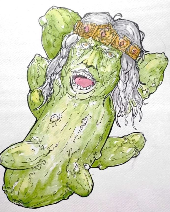garethlwatkins's tweet photo. FOUL TARNISHED, I HATH GRAFTED MYSELF TO A PICKLE! I AM PICKLE GODRICK! https://t.co/I9ts8LI2Kp
