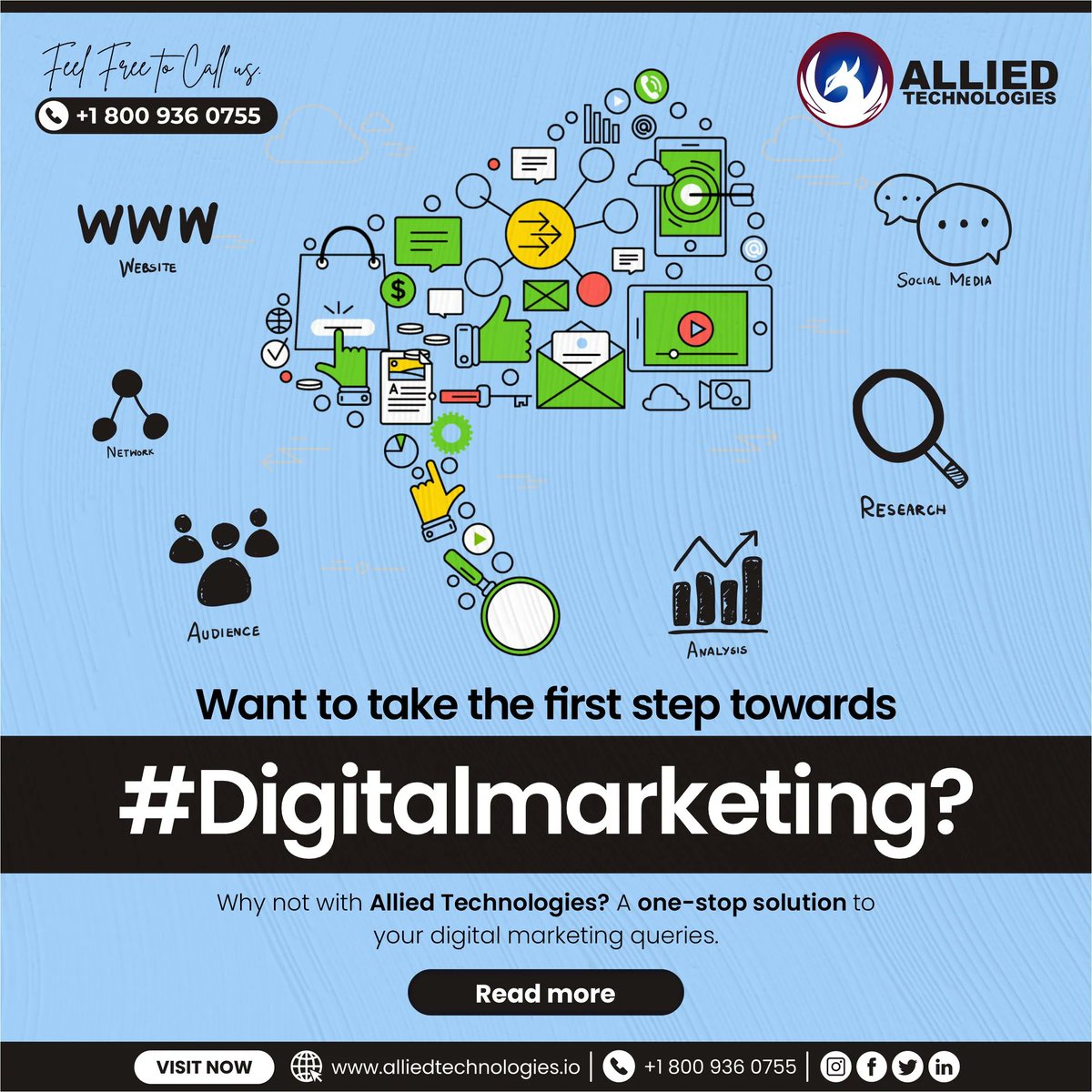 Want to take the first step towards #Digitalmarketing?

Why not with Allied Technologies? A one-stop solution to your digital marketing queries. Read more: buff.ly/3NgHwrc

#alliedtechnologies #seomarketing #socialmediamarketing  #marketingdigital #branding