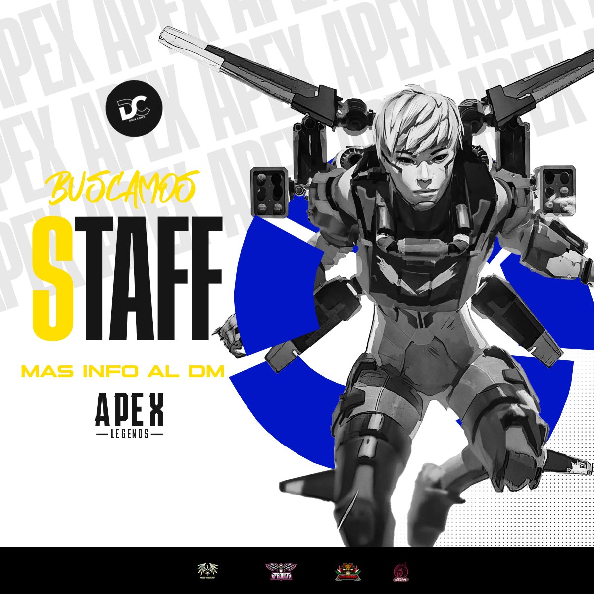 Desear ser parte de DooX Corps?

Esta es tú oportunidad para forma parte del Staff en Apex Legends Mobile en la modalidad de Battle Royale o Multijugador.

Si te interesa mándanos mensaje al DM

Saludos de DooX🤍.

#apexlegendsmobile #ApexLegends