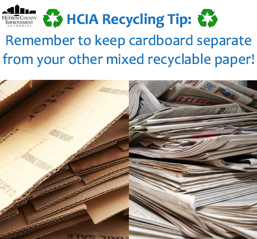 HCIAonline's tweet photo. Please keep cardboard separate from other mixed recyclable paper. Help keep Hudson County recycling loads clean!
#HudsonCounty #recycling #recycle #recyclerightnj https://t.co/4teZz6kpNR