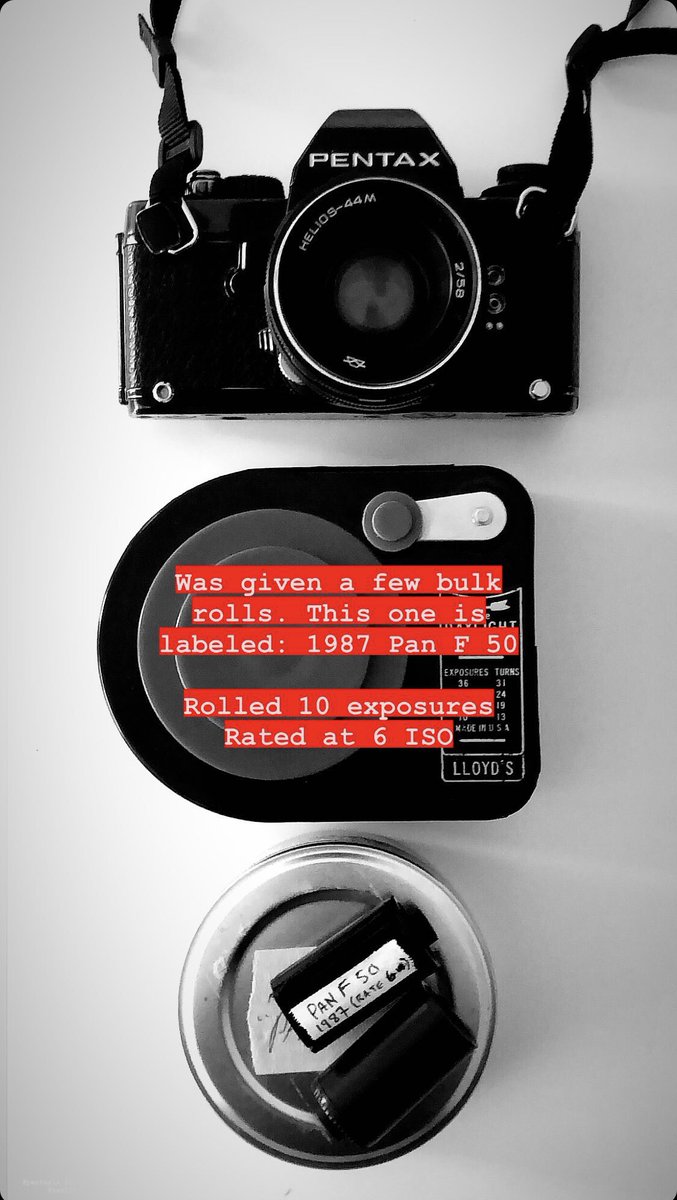 Testing out some very expired 35mm Pan F 50. #expiredfilm #pentax #ilfordpanf50