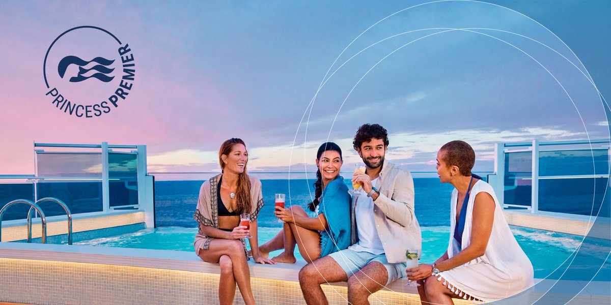 discovercruises's tweet photo. A partir del 25 de mayo, Princess suma más beneficios en su paquete #princesspremier. Lo que incluye el Princess Plus, pero ahora bebidas premium, más cenas especiales, fotos y más.. siempre más. https://t.co/0lA7BkUNAP https://t.co/HzOohijw3U