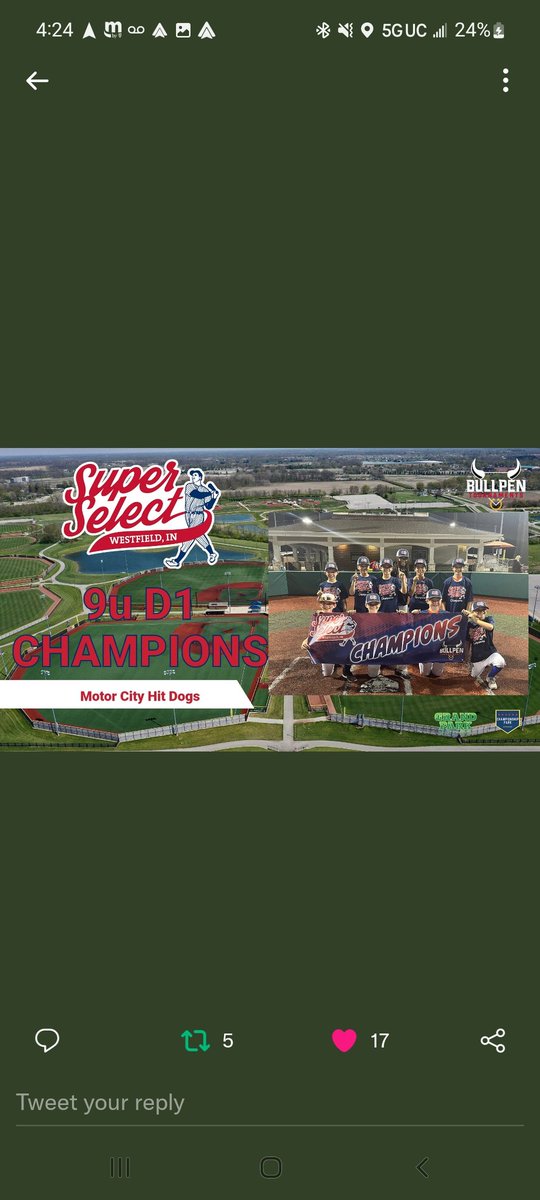 baseballcrazy00's tweet photo. Another great weekend for our Hit Dog organization. 9u Stout, 10u Ohio, 12u Hammond, 13u Leonard all win the Championship at the Super Select Invite Tournament. 14u Digz win PG in Mississippi. Phenomenal job players/coaches. @MCHitDogs @HitDogsAcademy @OhioHitDogs #HitDogsOnTop https://t.co/qyKkbNoHph