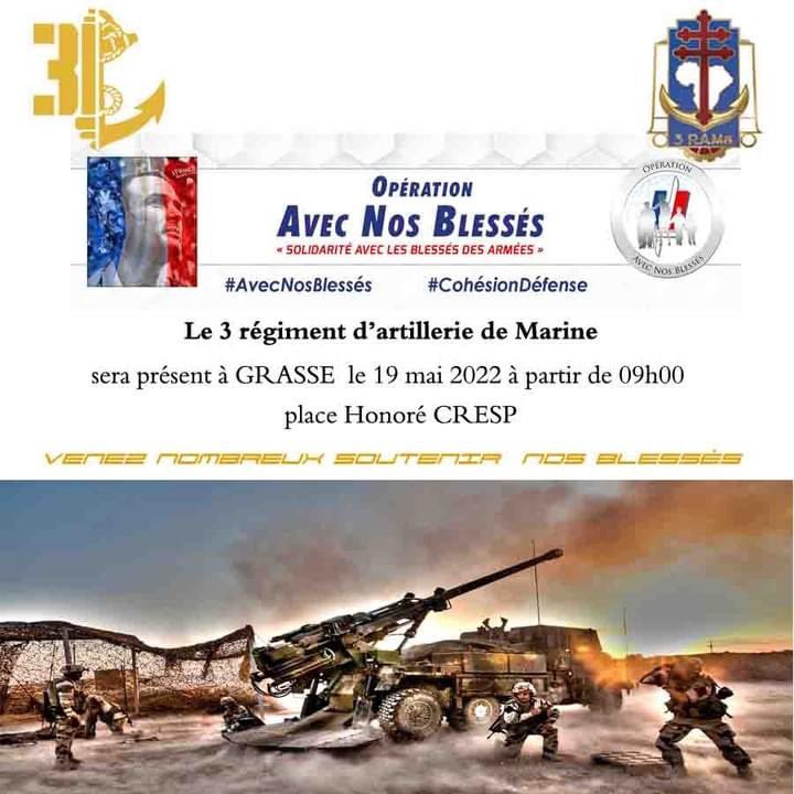 CDC3RAMa's tweet image. Le #3RAMa, en association avec sa ville marraine @villedegrasse, ira à la rencontre des grassois pour réaffirmer sa solidarité avec les blessés des armées. Venez nombreux ce jeudi 19 mai !! #AvecNosBlessés #CohésionDéfense