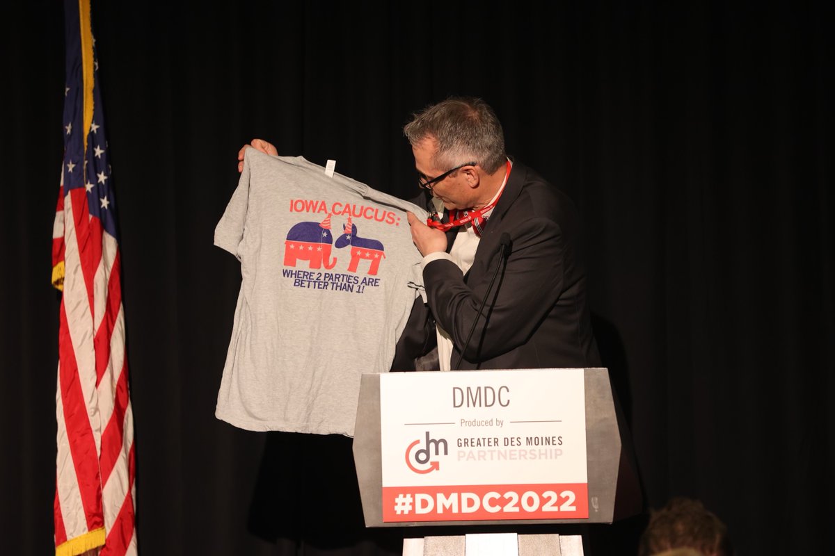 MJCrumb's tweet photo. Business leaders rallying to raise awareness to the important role Iowa plays in presidential nominating season in effort to #KeepIowaFirst. @DSMpartnership #DMDC2022
https://t.co/oclirUXlaM https://t.co/4oCFdamgLW
