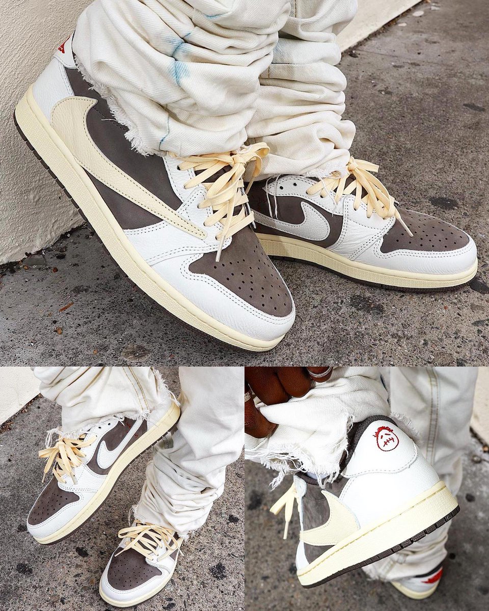 zSneakerHeadz's tweet photo. “Reverse Mocha” Travis Scott x Air Jordan 1 Low OG set to release July 21st. ☕️ https://t.co/iOCT3tcVc8