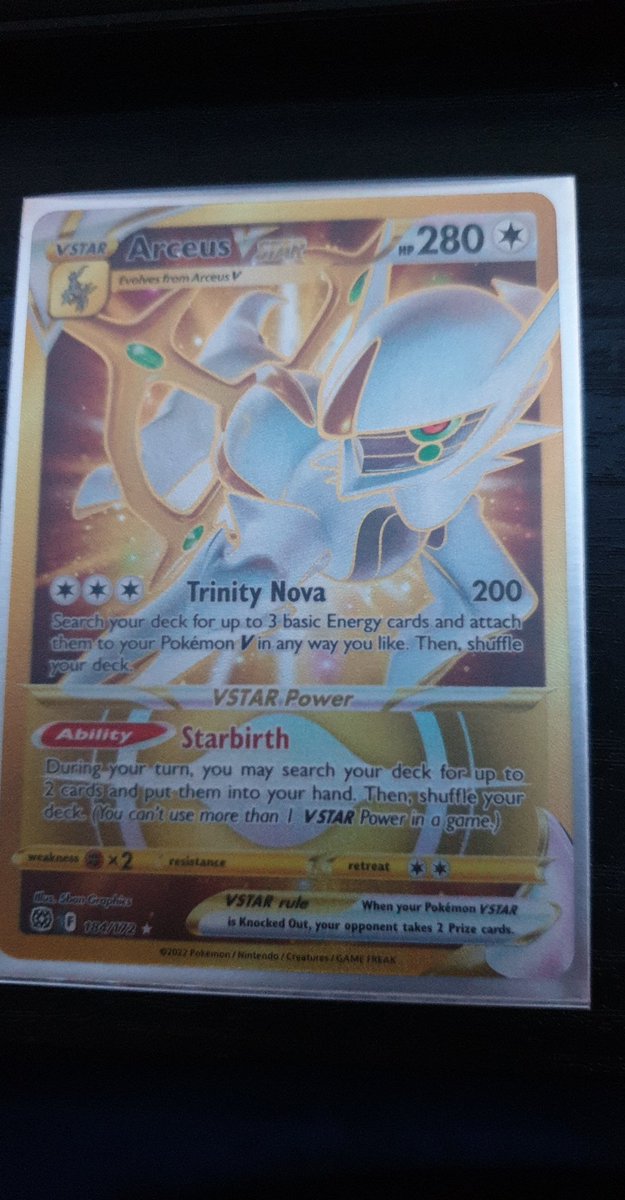 princessnerdy0's tweet photo. Only went and pulled this baby today...😍😍😍
If you love pokemon, pokemon pack openings etc then follow my new tiktok https://t.co/A9xa9KOKxn
#Pokemon #PokemonTCG #arceus #brilliantstars #goldrare https://t.co/k41i8ha3kk
