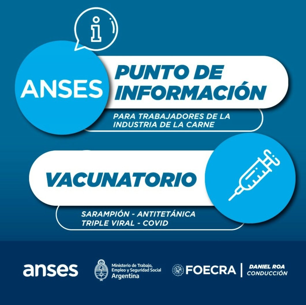 foecra's tweet photo. La Federación en colaboración de @ansesgob y @MinSaludSantaFe están llevando adelante un acampaña de asesoría y vacunación para todos los trabajadores y su grupo familiar.
#Nelson #vacunacioncovid
#vacunación #ANSES #Salud
#foecra #danielroaconduccion https://t.co/oEpnv0APkk