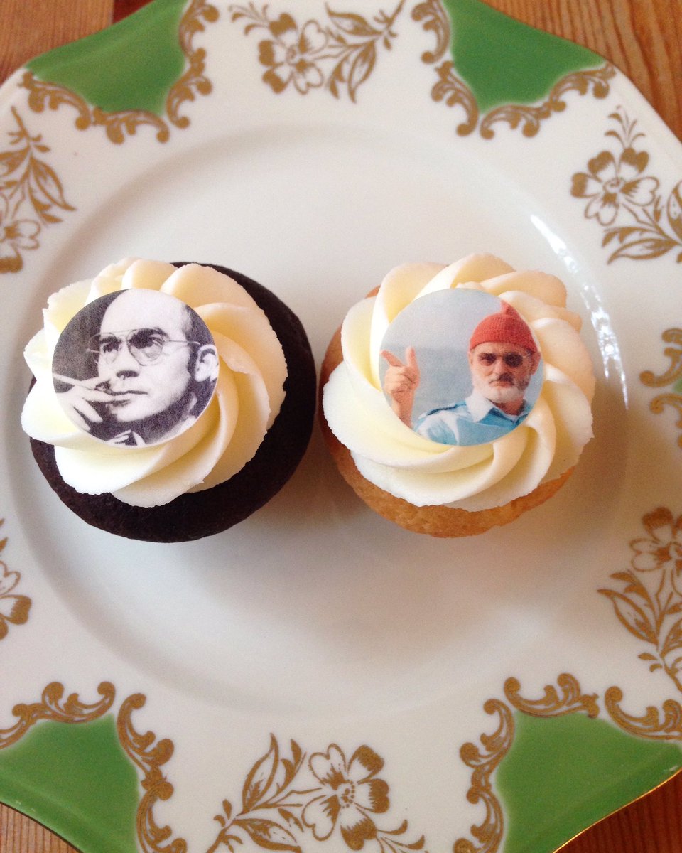 cupcakeberlin's tweet photo. Hunter S. Thompson & Steve Zissou #logocupcakes #weddingcupcakes #cupcakeberlin #cakeberlin #huntersthompson #stevezissou https://t.co/VENnHmHOJ8