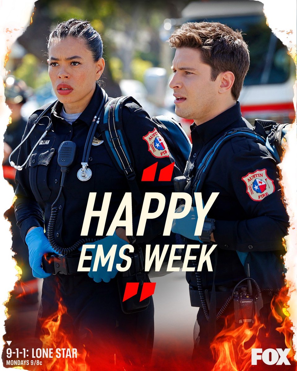 'Happy #NationalEMSWeek to all medics that work hard to protect and serve their communities!

#911LoneStar appreciates you all. 🚑 ❤️'

📸: @911LoneStar #IG May 16, 2022