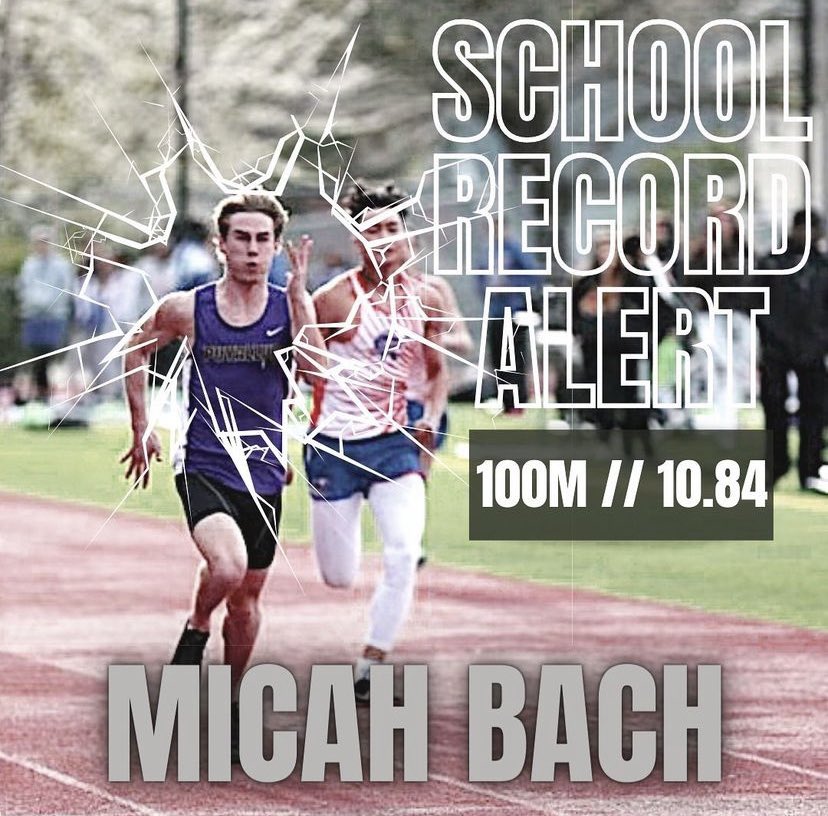 🚨School Record Alert🚨

On April 30th Micah Bach posted a time of 10.84 at the Bill Harris Invite and tied for the number one spot in the PHS record books for the 100m

He ranks #2 in 4A right now