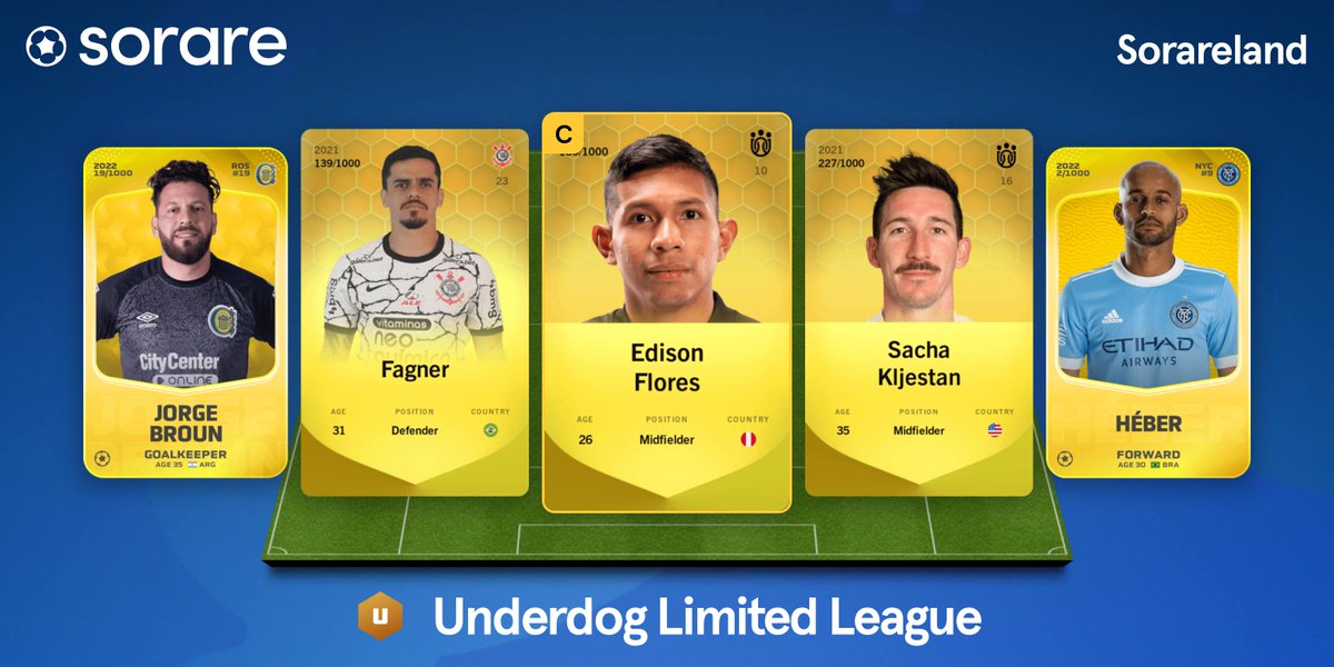 Sorareland's tweet photo. 💪 Listos los equipos para la #GW271 #Sorare 

💰 Podría haber alguna venta de última hora que supondría cambios

La underdog la incluyo para que quede mejor el diseño del tweet, pero 2 no juegan y 2 son suplentes 😂

🧤 La Goalkeeper la veo complicada, Renato apunta a suplente https://t.co/m7a0di8vDH