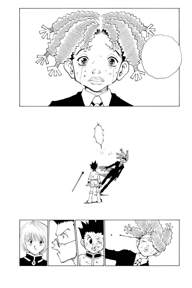 Togashicontent's tweet photo. Kanaria gets shot. (Hunter x Hunter - chp.41) https://t.co/dtDghW1JNs