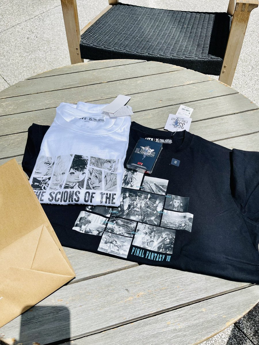REM1Iy's tweet photo. Lunch break was a success! 

Would definitely recommend going in store to try on the sizes 😅

@UniqloUSA @FinalFantasy #FinalFantasyUT #FF35th https://t.co/kRpNlwD6av