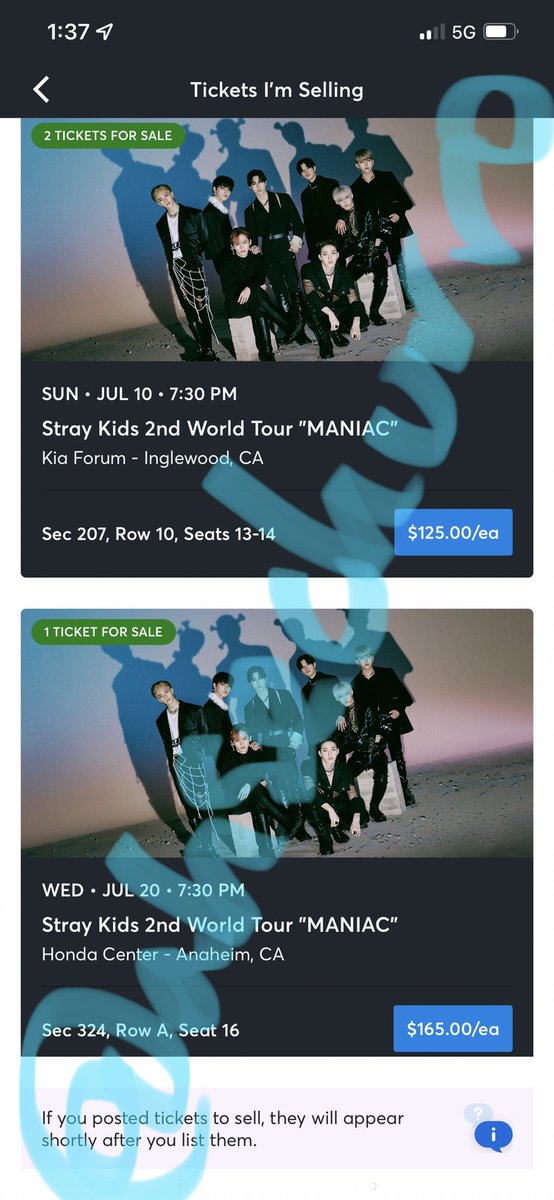 ahsechurro2's tweet photo. WTS Stray Kids SKZ tickets for 

LA $125 ea (nosebleed 2 tickets, next to one another)
&amp; 
Anaheim $165 (front of viewing platform, no obstruction) 

Willing to bargain. Just want these off my hands. #wtsskz #skzwts #wtsstraykids #StrayKids_2ndWorldTour #2ndWorldTour_MANIAC https://t.co/6de3p2F9ob