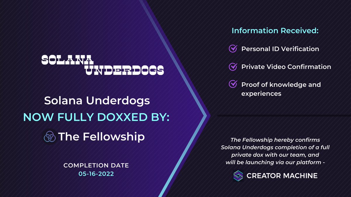 UnderdogsSolana's tweet photo. We are now fully doxxed!✅

Let’s raffle 10 more WL spots on this post.🤝
-Like &amp; RT🏜🌵
-Follow @UnderdogsSolana 🏜🌵
-Tag 3 friends🏜🌵

Let’s keep building the strongest community!🏜🌵

#solana #sol #nft #nfts #nftgiveaway #solgiveaway #bullish #nftraffle #nftalpha #solnft https://t.co/30PpQBTfS2