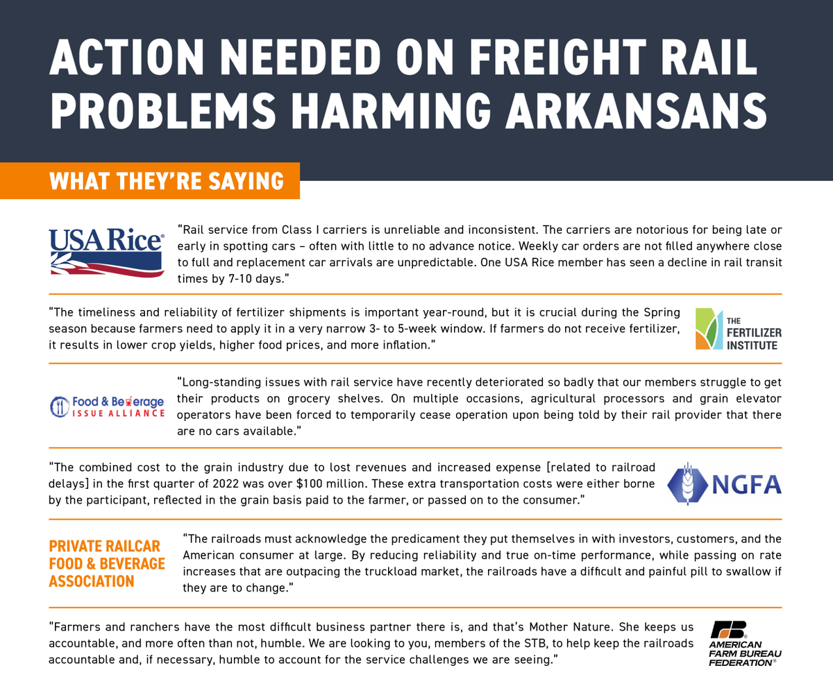 Image for the Tweet beginning: Failing #freightrail service in Arkansas