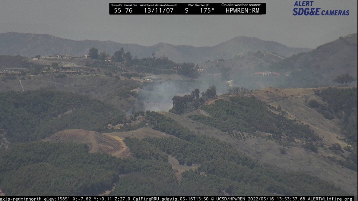 RVCFires's tweet photo. @SDCountyFires @FirePhotoGirl I don’t see this going anywhere to be honest. Already putting tankers on load &amp; hold at HMT. https://t.co/FXpIlkR4YE