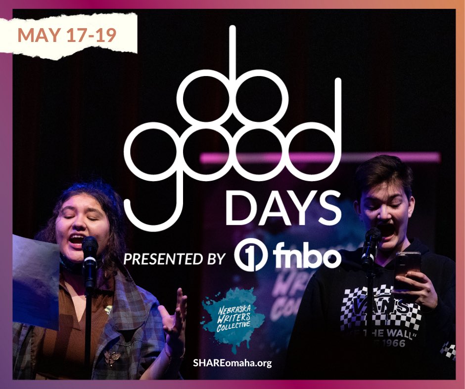 NebraskaWriters's tweet photo. #DoGoodDays is an opportunity to give back to local non-profits that have given to you! 

(Many thanks to @SHAREomaha and @fnbo for supporting the community! ❤️)

Here's how you can support the NWC throughout the week: https://t.co/xyPjWWyXNk